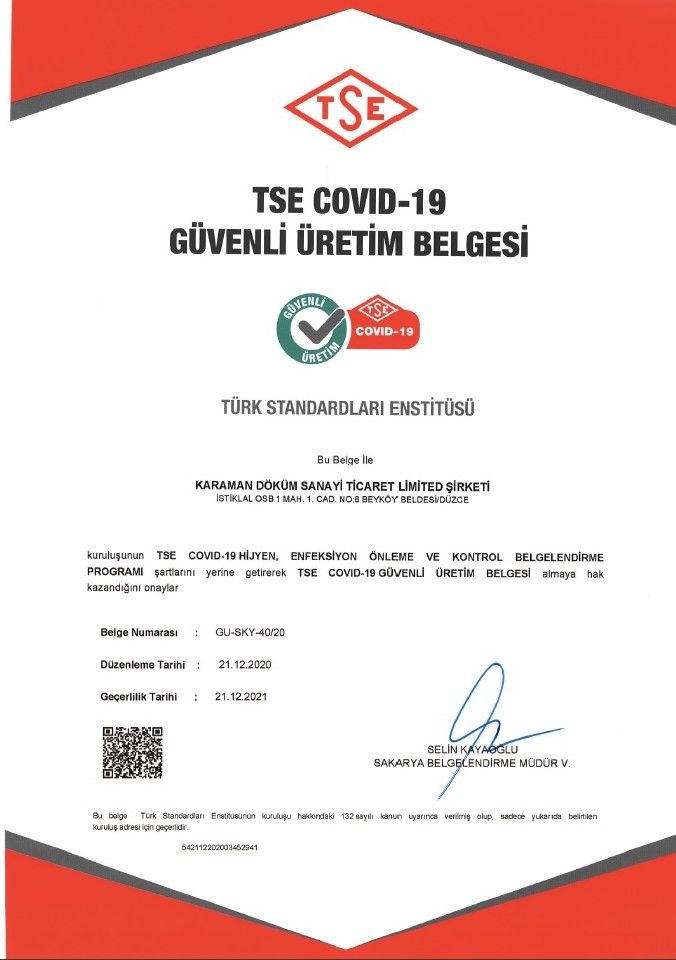 TSE COVID-19 GÜVENLİ ÜRETİM